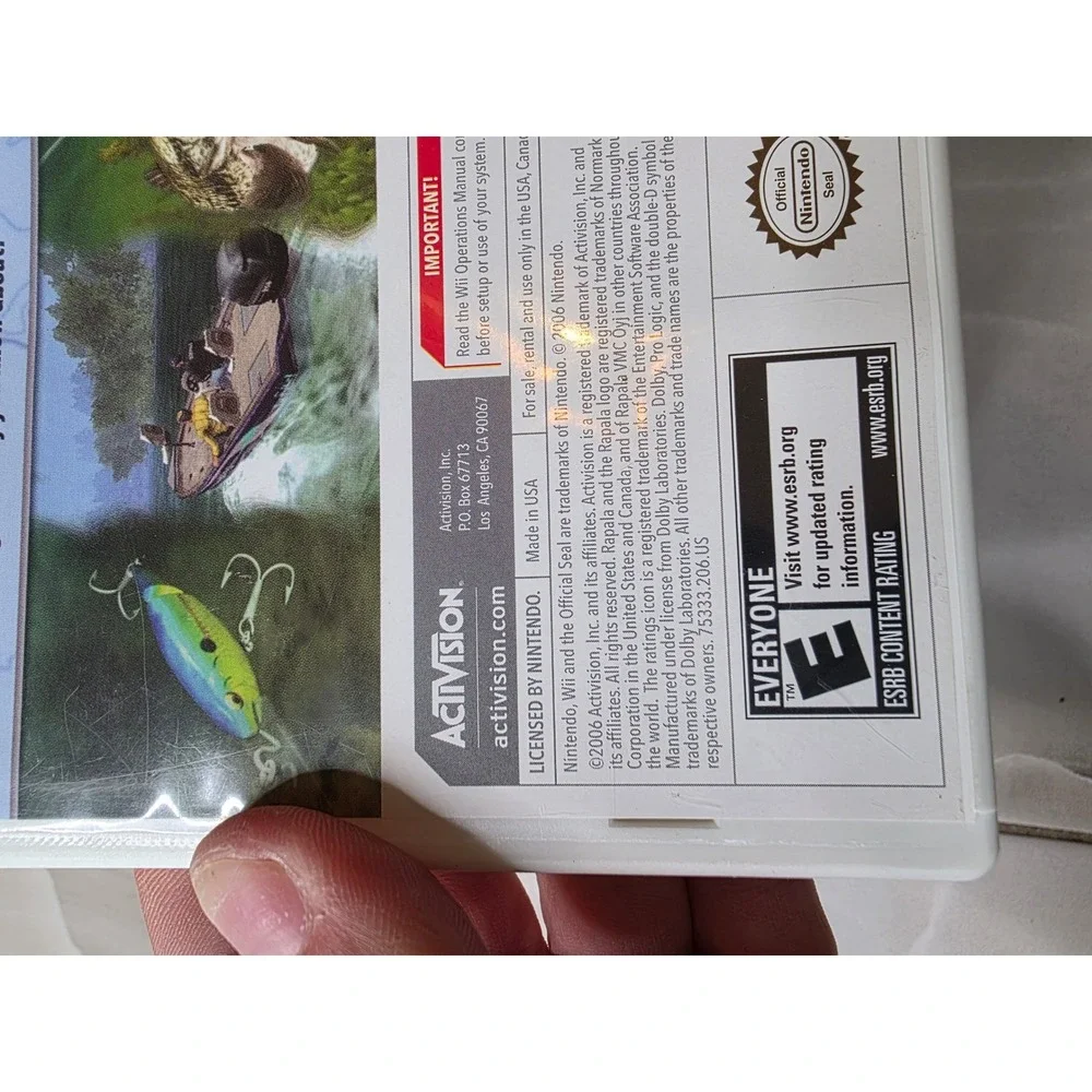 Rapala Tournament Fishing Nintendo Wii Activision CIB Complete With Manual W1